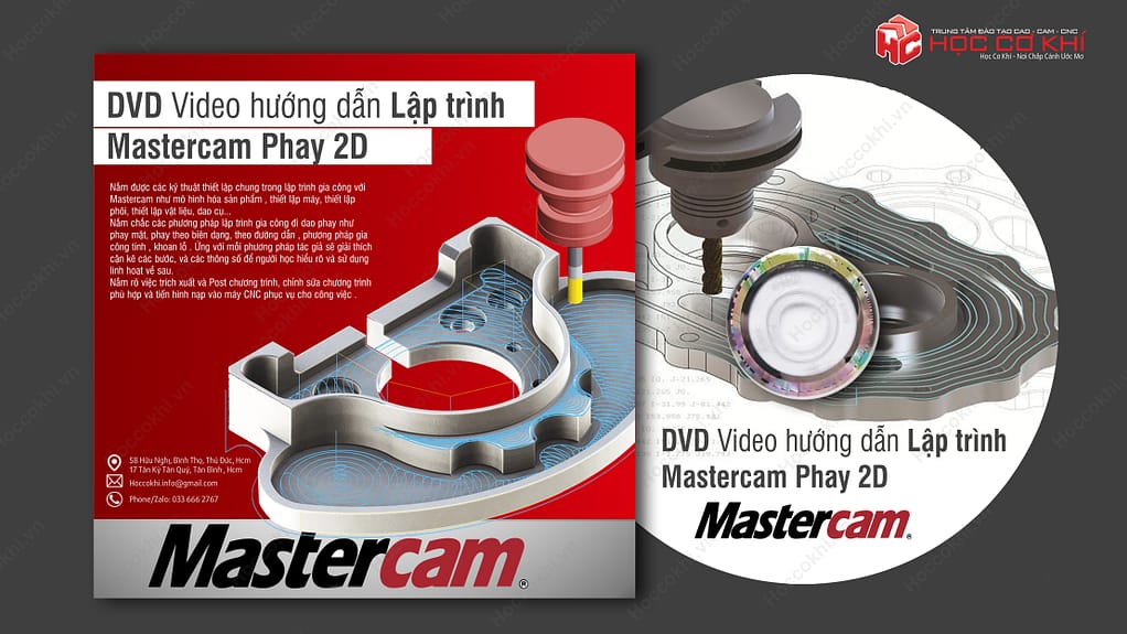DVD hướng dẫn lập trình Mastercam Phay 2D