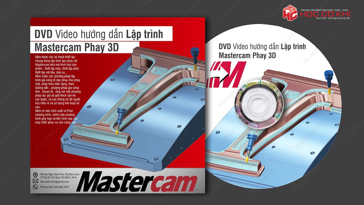 DVD hướng dẫn lập trình Mastercam Phay 3D
